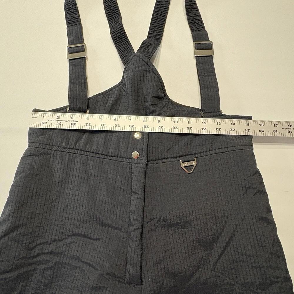 Vtg Tyrolia By Head Women’s Ski Bibs Size 14 Black Snow Overalls - Picture 5 of 7